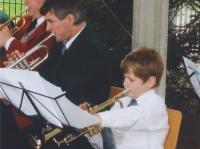 Vater und Sohn vereint an der Trompete: Christoph und Alexander Laugwitz