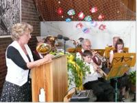 Gerne unterstützte eine Auswahl des Blasorchesters die Veranstaltung 'Offenes Singen für Senioren' in der evangelischen Christuskirche