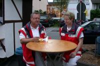 Das Deutsche Rote Kreuz, Ortsgruppe Lohmar, harrte während der beiden Tage auf dem Frouardplatz zur Soforthilfe aus. Glücklicherweise gab es keine ernsthaften Verletzungen.